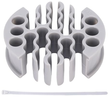 VELATEMOR Kabel-Organisationswerkzeug, Drahtkamm, Kabel-Organizer, Netzwerkkabel, Ethernet-Kabel-Management-Tool mit 30 Löchern, PC-Material für CAT 5 CAT 5E CAT 6-Kabel (Gray)