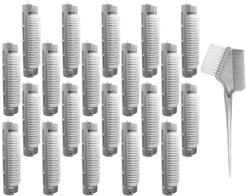 FONDOTIN 20 Stück Haaransatz Volumenclips Selbstklebend Dauerwellenstäbe aus Abs für Kurzes Haar mit Klammern zur Einfachen Anwendung und Natürlichem Volumenstyling