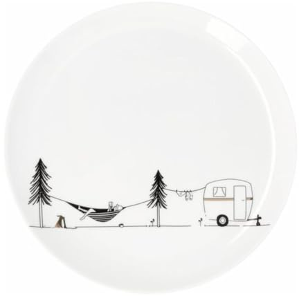 Räder Geschenkteller „Camping“ aus Porzellan – Mit Decal & Camping-Motiven