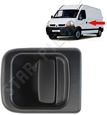STARKIT PERFORMANCE Poignée de porte compatible pour Master 2, Movano A et Interstar (1997-2010) poignée extérieure | AVANT GAUCHE (côté conducteur) 7700352488 | 4500488 | 91 60 788