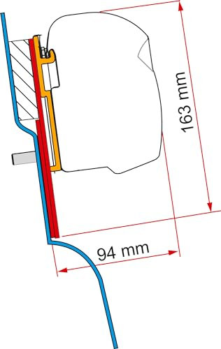 Fiamma Markisenadapter F45 Kit Ford Custom Nugget (mit Hochdach)