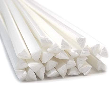 Plastique baguettes de soudure PS Naturel 4mm Triangulaire 25 Barres