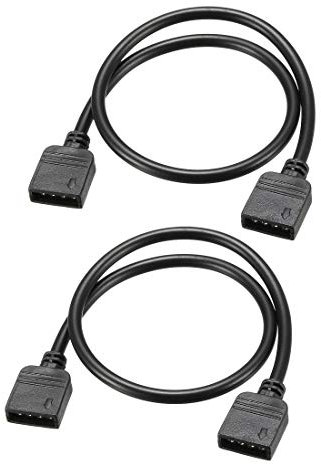 sourcing map RGB Splitter Cable Female to Female 4 Pin Extension Connector Cord Wire for 5050 3528 LED Light Strips 30cm Length 2Pcs