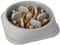 Flamingo Gamelle Anti-glouton pour Chien - Slow Feeder Bobo Rond - Grise - A: 17 cm x B: 4,5 cm x C: 20,5 cm x D: 20,5 cm - 500 ML