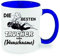Crealuxe Keramiktasse mit Motiv, Tasse mit Druck, auch individuell mit Spruch, Foto, Wunschtext, Wunschname (Blau, 330 ml)