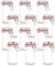 Flaschenbauer - Lot de 12 pots à étrier métallique de 277 ml - Bocal à remplir - Convient comme bocal Mason et verre de fermentation - Pour le rangement - Fabriqué en Allemagne
