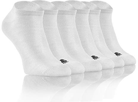 sesto senso Bambou Chaussettes Sneakers Basses Femme Homme Soquette Lot de 3 Paires 38-40 Blanc