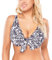 VIVISENCE Bikini Oberteil Damen Bügel Schleife Formend Stützfunktion 3203, Weiß-Schwarz,85D