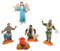 Acan Tradineur - Set de 5 Figuras para belén navideño anunciación 8 cm, durexina, Figuras Decorativas Nacimiento, Campesinos, ángel, fogata, Pesebre, Navidad, decoración Tradicional