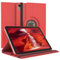 EAZY CASE - Funda para iPad Mini 6 (2021) Protectora Tablet Smart Cover Soporte Giratorio Estuche Plegable 360° rotativo con función Atril Cuero sintético Rojo
