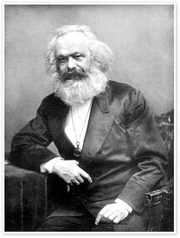 Posterlounge Karl Marx I Poster | 50 x 70 cm von English Photographer Schwarz-Weiß Wandbilder Wanddeko