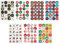 Adventskalender Aufkleber (1-24), 7 x 24 Adventskalender Sticker Zahlen Aufkleber, Sticker für Kalender zum selber basteln für Weihnachten, für Weihnachtsgeschenkdekoration, Advent Kalender Aufkleb