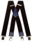 Olata Bretelles Extra Larges en X pour Hommes avec Cuir de Couleur - 5 cm. Bleu Royal (Clips D'Argent)