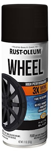 Rust-Oleum 366438 High Performance Wheel Spray Paint, 11 oz, Matte Black