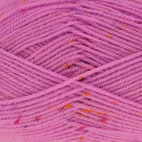 King Cole Big Value Tweed DK Yarn - 100g Ball - Premium Acrylic Wool for Knitting & Crochet - Double Knit (3659 Lollipop)