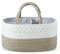 PandaEar Baby Diaper Caddy Organizer, Portable Nursery Storage Basket Cotton Rope Diaper Caddy for Baby Shower Gifts Newborn Infants -Brown