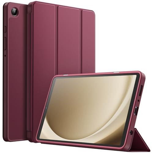 JETech Case for Samsung Galaxy Tab A9 8.7-Inch 2023, Soft TPU Tri-Fold Stand Protective Tablet Cover (Wine)