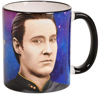Elbenwald Star Trek Tasse mit Data Motiv Rundumdruck Keramik 320 ml mehrfarbig