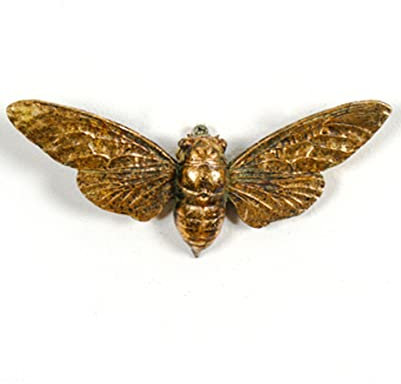 Horror-Shop Goldfarbene Biene als Wanddeko 15cm