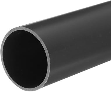 sourcing map PVC Rigid Tube Round Pipe Tubing Hardware Tubing 45.2mm ID 50mm OD 20cm/8 Length Light Grey High Impact for Water Pipe, Crafts