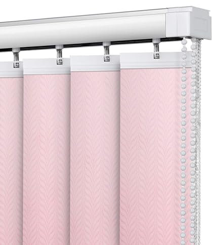 XINGWANGG Lamellenvorhang Rosa Vertikaljalousie Raumverdunkelnd,Lamellen Fenster Jalousette Schiebepaneele Sonnenschutz Sichtschutz,Zubehör,Anpassbar Farbe und Größe,Breite x Höhe (140cm x 240cm)