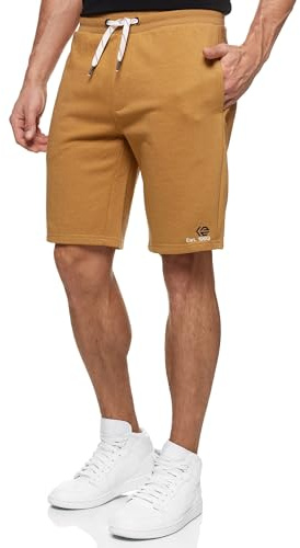 Indicode Herren INRobbie Sweatshorts Shorts mit Kordelzug und 3 Taschen | Bequeme Shorts für sommerliche Tage, kurze Hose, Herrenshorts, Sportshorts, Sweatshorts, Freizeithose, Sommerhose für Männer