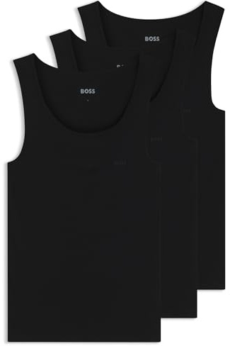 BOSS Herren TankTop3P RibClassic Dreierpack Unterhemden aus RIPP-Baumwolle