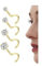 Chriscoco 20G 14K Gold Filled Nose Studs 316L Surgical Steel Nose Stud 6A CZ Corkscrew L Shaped Nose Stud Hypoallergenic Nose Rings Nose Piercings Jewellery