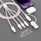 MTAKYI Multi Charger Cable, 4 in 2 3A USB Fast Charging Cord Nylon Braided with 2 iP Type C Micro USB Connector, for iPhone, Samsung Galaxy S22 S20 S10 S9 Plus, Huawei, Sony, Moto, Xiaomi, LG, PS5