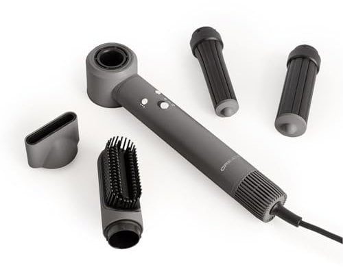 CREATE/ION STYLER PRO/Cepillo de aire secador y moldeador iónico 5 en 1 grafito/Motor DC Brushless, 3 velocidades, función de aire frío, 3 niveles de temperatura, estuche de almacenaje, 1300W