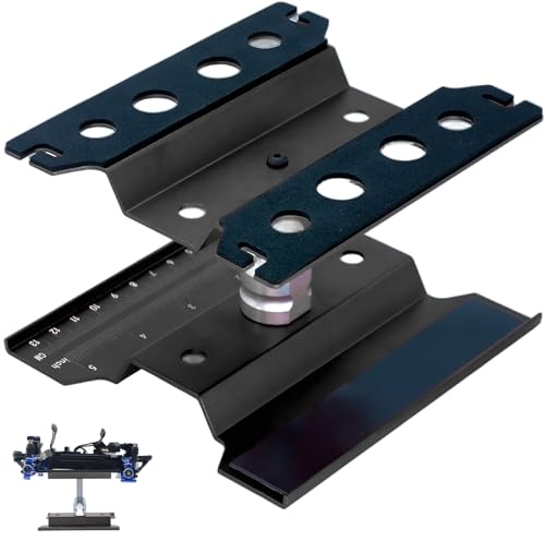 RC Car Repair Work Stand Adjustable Aluminum Workstation for 1/8 1/10 1/12 | Lift Lower Adjustable Workstation 360°Rotation for Traxxas Slash TRX4 Arrma Axial SCX10 Losi Redcat Wltoys RC Crawler Model