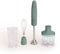 CREATE/FULLMIX RETRO/Batidora de mano Verde Sage/Bate, mezcla y monta, 6 velocidades, vaso medidor 600ml, libre de BPA, vaso para triturar 500 ml, 1000W