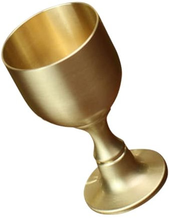 OKUMEYR Brass Wine Glass Wine Chalice King Chalice Cup Chalice Goblet Cup Liqueur Cup Pentagram Chalice Footed Wine Cup Mini Chalice Goblet Altar Cup Wine Goblet Golden Copper Alloy