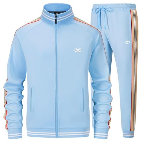 W JIANWANG Herren Trainingsanzug Jogginganzug Sportanzug Tracksuits 2 Teiliges Lässiges Athletisches Jogging 5005-XL