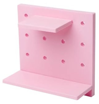 WJIAYAO Pegboard Lochbrett Lagerung Wohnzimmer Küche Schlafzimmer Wand Hängen Regal DIY Wand Lagerregal Lagerung Regal Organizer Pegboard(Pink)