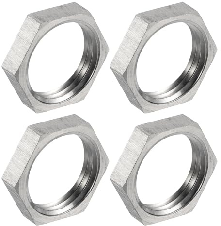 QUARKZMAN Ghisa Raccordo Tubo NPT 1/2 Filettatura Femmina 4Pz | 304 Acciaio Inossidabile Dado Esagonale, per Idraulica Fissaggio Pulizia Sottoscocca e Idropulitrice