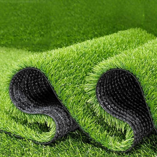 FORRTY Gazon Synthétique Intérieur/extérieur,Gazon Artificiel Réaliste, Hauteur 1/2/3/4Cm, 1X1M², Idéal pour Balcons Et Jardins, Texture Douce, Haute Densité(20mm(0.78in) Grass Height)