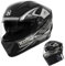 FmtwPhn Casco Integral de Moto con Visera Doble, Casco Integral con Visera Solar, Casco Integral de Cara Completa, Casco de Patinete, Casco Modular, Circunferencia de la Cabeza 54-61 cm, Gris, 61