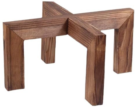 Fzaqwen Pflanzenständer Aus Holz, Blumenregal für Den Innenbereich, Büro, Küche