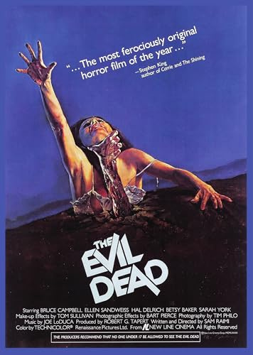 Evil Dead 1981 Cult Vintage Horror Film Movie Poster Print (A3 297 x 420mm, Unframed)
