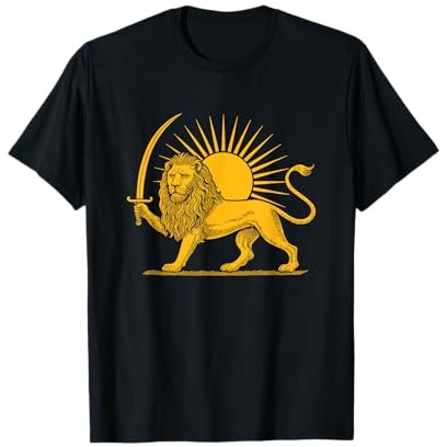 Iran-Flagge, Löwe, Sonne, Persischer Stolz, iranisches T-Shirt T-Shirt