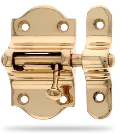Amig - Verrou Porte - Modèle 720 - Laiton - 40 mm - Vis incluses - Idéal pour portes et fenêtres - Finition : Polie