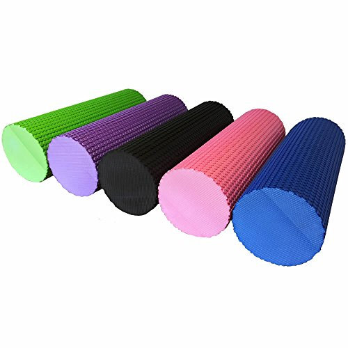 Jazooli Large Foam Roller Tube Yoga Pilates High Density Trigger Point Physio Massage - Pink