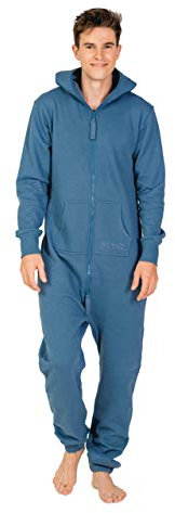 Moniz Herren Jumpsuit, Onesie, Overall (XL, Jeans Blau)
