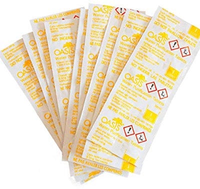 Oasis NaDCC Lot de 100 pastilles de purification d'eau 8,5 mg