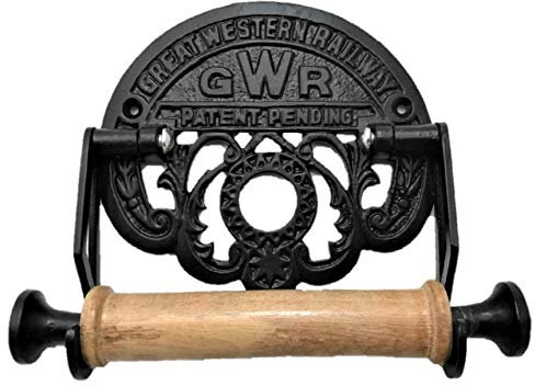 GWR Railway Porte-rouleau de papier toilette style victorien Noir