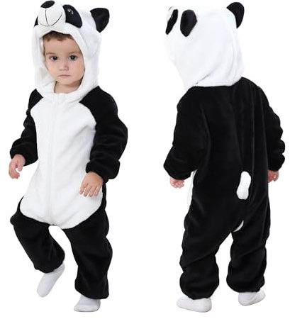 COOKY.D Baby Hood Romper Infant Flannel Jumpsuit Pajamas,2-36 Months | Warm Flannel,Cozy for Cold Days,Halloween Fetive Costume,Carnival Outfit,Suit for Family Book Day
