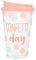Depesche 2180.008 To-Go Becher aus Kunststoff mit Spruch, 350 ml, wiederverwendbar, Confetti Day