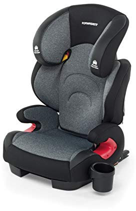Foppapedretti Best DuoFix, Autositz, homologiert, Gruppe 2–3 (15–36 Kg), für Kinder von 3 bis 12 Jahren, schwarz (Carbon)