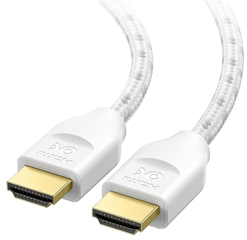 Cable Matters Câble HDMI tressé certifié ultra haut débit Blanc 3 m